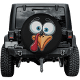 thumbnail image 1 of Lotusprinthandmade Face Cute Turkey Spare Tire Cover With Backup Camera Hole 6 Sizes (32 in.), 1 of 7