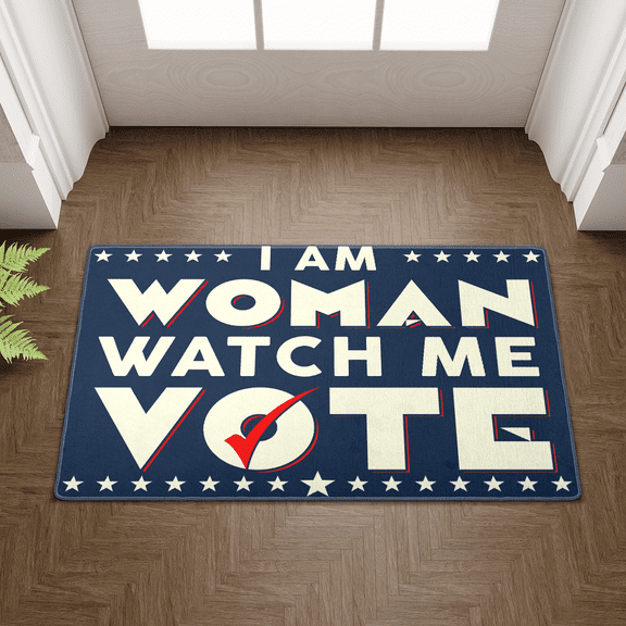 Lotusprinthandmade Feminism Women's Right Election Doormat 18"x24", Voting Rights for Women Doormat
