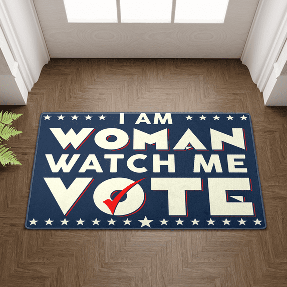 Lotusprinthandmade Feminism Women's Right Election Doormat 18"x30", Voting Rights for Women Doormat
