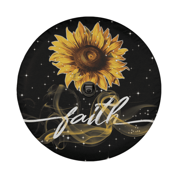 Lotusprinthandmade Floral Jesus Christian God Spare Tire Cover With Backup Camera Hole 6 Sizes (27 in.)