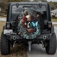 thumbnail image 1 of Lotusprinthandmade Floral Skull Halloween Lovers Spare Tire Cover Without Backup Camera Hole 6 Sizes (34 in.), 1 of 7