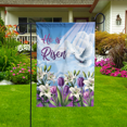 thumbnail image 1 of Lotusprinthandmade Flowers and Jesus Easter Day 100% Polyester Garden Flag 28x40 inches, 1 of 4