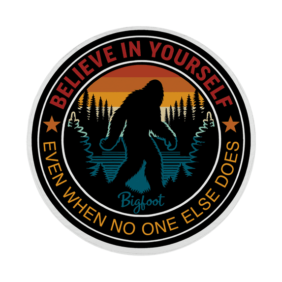Lotusprinthandmade Funny Bigfoot Believe In You Spare Tire Cover Without Backup Camera Hole 6 Sizes (29 in.)
