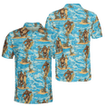 thumbnail image 1 of Lotusprinthandmade Funny Bigfoot Men Polo Shirt (Lightweight) S-5XL Multicolor (M), bigfoot graphic polo shirt, bigfoot print polo, 1 of 5