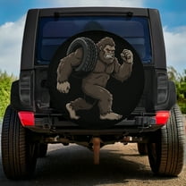 Lotusprinthandmade Funny Bigfoot Spare Tire Cover Without Backup Camera Hole 6 Sizes (27 in.), bigfoot adventure tire wrap