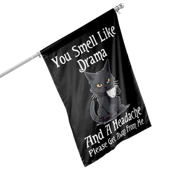 Lotusprinthandmade Funny Cat 100% Polyester House Flag 36×60 inches