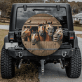 thumbnail image 1 of Lotusprinthandmade Funny Horse Spare Tire Cover With Backup Camera Hole, Horse Spare Tire Cover, 1 of 7