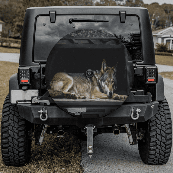 Lotusprinthandmade Funny Horse Spare Tire Cover With Backup Camera Hole, Horse Spare Tire Cover