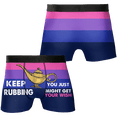 thumbnail image 1 of Lotusprinthandmade Funny Keep Rubbing Men's Boxer Briefs XS-5XL Multicolor (XS), 1 of 5