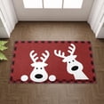 thumbnail image 1 of Lotusprinthandmade Funny Reindeer Christmas Holiday Doormat 6 Sizes (18" x30"), 1 of 4