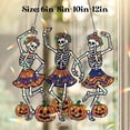 thumbnail image 1 of Lotusprinthandmade Funny Skeleton with Pumpkin Halloween Custom Shape Star Hologram Ornament 8in, halloween themed skeleton ornament, 1 of 4
