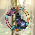 thumbnail image 1 of Lotusprinthandmade Galaxy Cat and Butterfly Custom Shape Star Hologram Ornament 5in, galaxy cat ornament, butterfly hologram ornament, 1 of 4