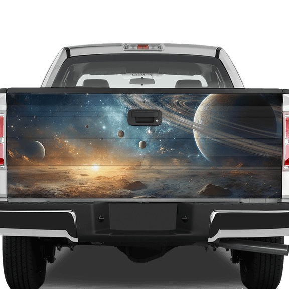Lotusprinthandmade Galaxy Tailgate Wrap Vinyl Graphics Decal 2 Sizes (26"x66")