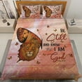 thumbnail image 1 of Lotusprinthandmade God Quote Jesus and Lion Quilt Bedding Set (White Binding) 5 Sizes (Made in Vietnam) (55x60), christian jesus and lion quilt cover, 1 of 4