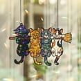 thumbnail image 1 of Lotusprinthandmade Halloween Cat Witch Hat Broom Custom Shape Star Hologram Ornament 10in, Halloween Cat Witch Hat Broom Gift Ornament, 1 of 5
