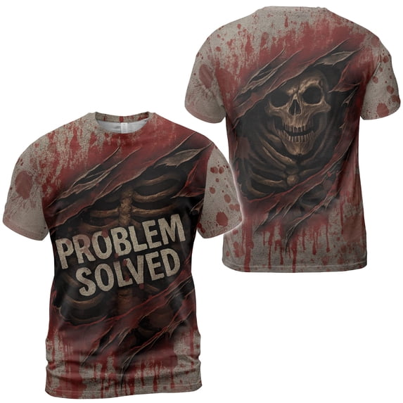 Lotusprinthandmade Halloween Horror Skull T-Shirt 3D Unisex, Multicolor, 4XL
