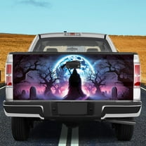 Lotusprinthandmade Halloween Skull Skeleton Tailgate Wrap 2 Sizes (24"x58"), skull truck decal, skeleton tailgate wrap, skull truck cover