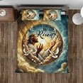 thumbnail image 1 of Lotusprinthandmade He Is Risen Faith Cross Quilt Bedding Set (White Binding) 5 Sizes (Made in Vietnam) (55x60), Vibrant And Playful Print Quilt, 1 of 3