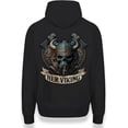thumbnail image 1 of Lotusprinthandmade Her Viking Black Hoodie 2D S-5XL 50/50 cotton/polyester mix, 1 of 4
