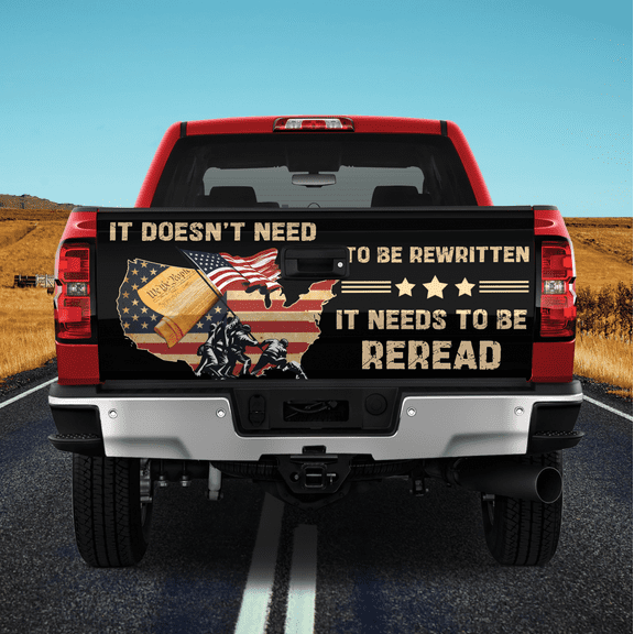 Lotusprinthandmade It Doesn't Need To Be Rewritten US Pride Tailgate Wrap 2 Sizes 24"x58"