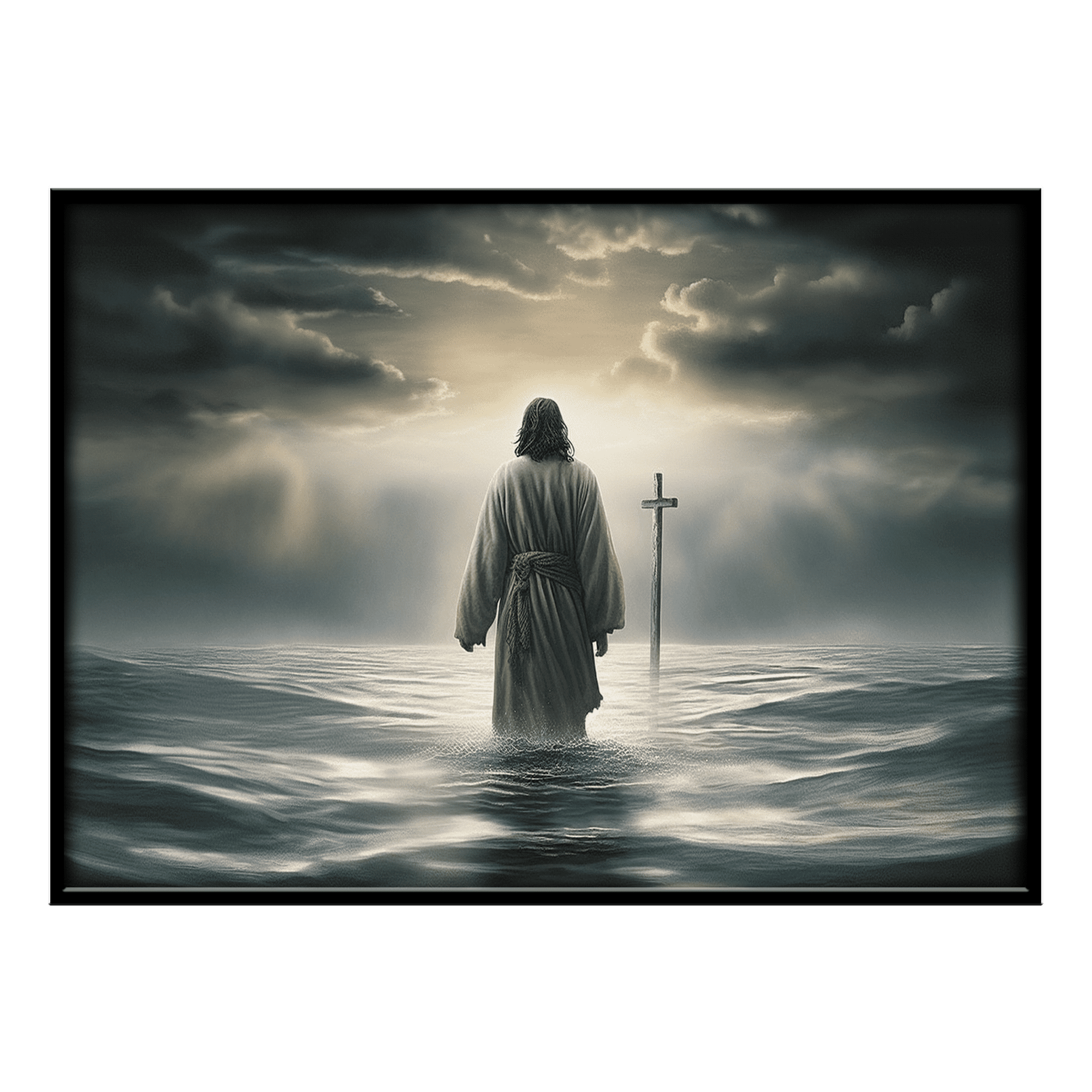 Lotusprinthandmade Jesus Art Christian Religious Wall Art Print Canvas 15in 18 X 12 0002