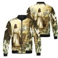 thumbnail image 1 of Lotusprinthandmade Jesus Christian All-over Print Bomber Jacket S-5XL Multicolor (5XL), faith-based bomber jacket, inspirational jesus outerwear, 1 of 5