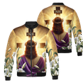 thumbnail image 1 of Lotusprinthandmade Jesus Christian All-over Print Bomber Jacket S-5XL Multicolor (S), faith-based bomber jacket, inspirational jesus outerwear, 1 of 5