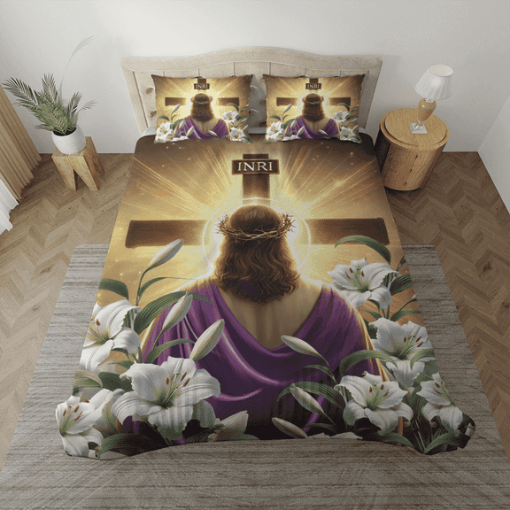 Lotusprinthandmade Jesus Christian Bedding Set