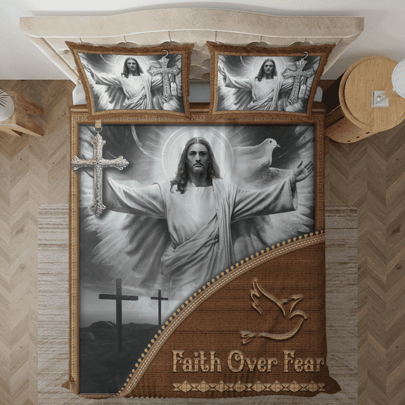 Lotusprinthandmade Jesus Christian God Bedding Set
