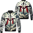 thumbnail image 1 of Lotusprinthandmade Jesus Christian Light Cross All-over Print Bomber Jacket S-5XL Multicolor (S), 1 of 5