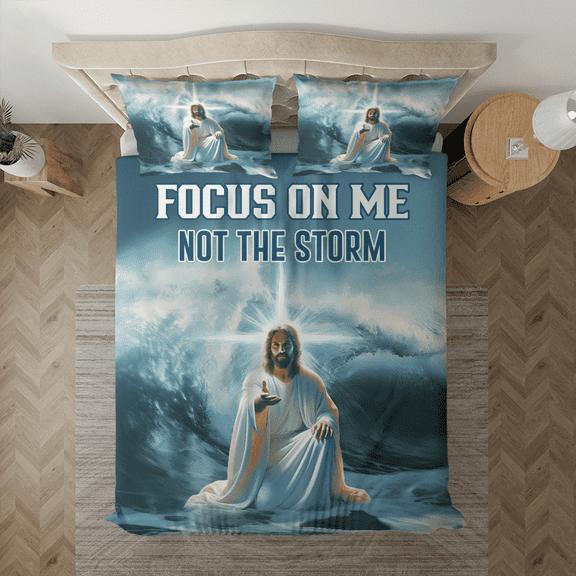 Lotusprinthandmade Jesus Focus on Me Bedding Set