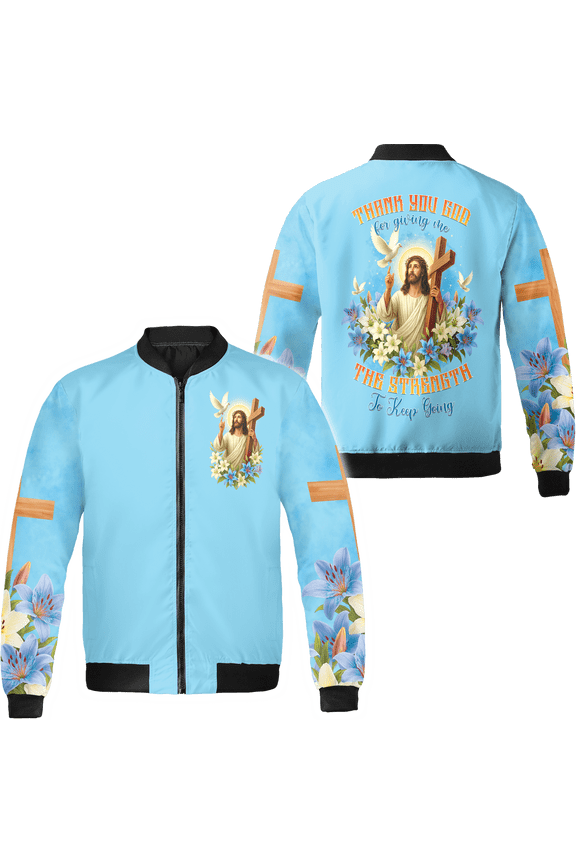 Jesus God All-over Print Bomber Jacket S-5XL Multicolor (5XL), christian faith based bomber jacket, religious jesus bomber jacket