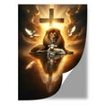 thumbnail image 1 of Lotusprinthandmade Jesus Lion and Lamb Jesus 12" x 18" Poster, 1 of 5
