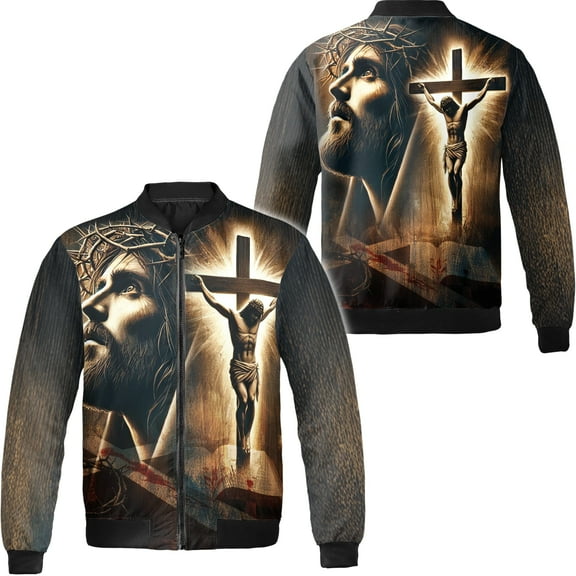 Lotusprinthandmade Jesus Lovers Christian All-over Print Bomber Jacket S-5XL Multicolor (4XL), christian faith based bomber jacket