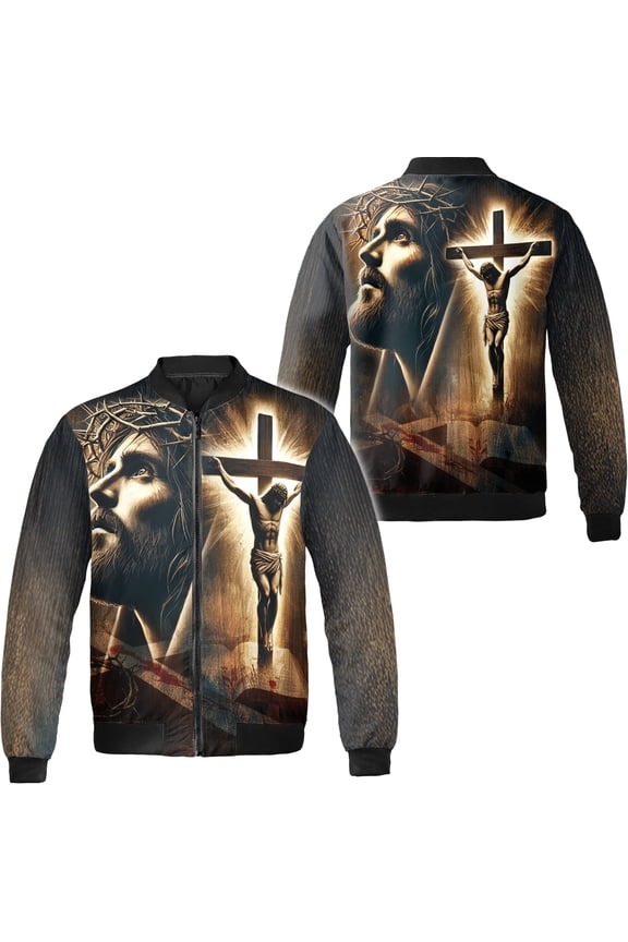 Jesus Lovers Christian All-over Print Bomber Jacket S-5XL Multicolor (5XL), christian faith based bomber jacket