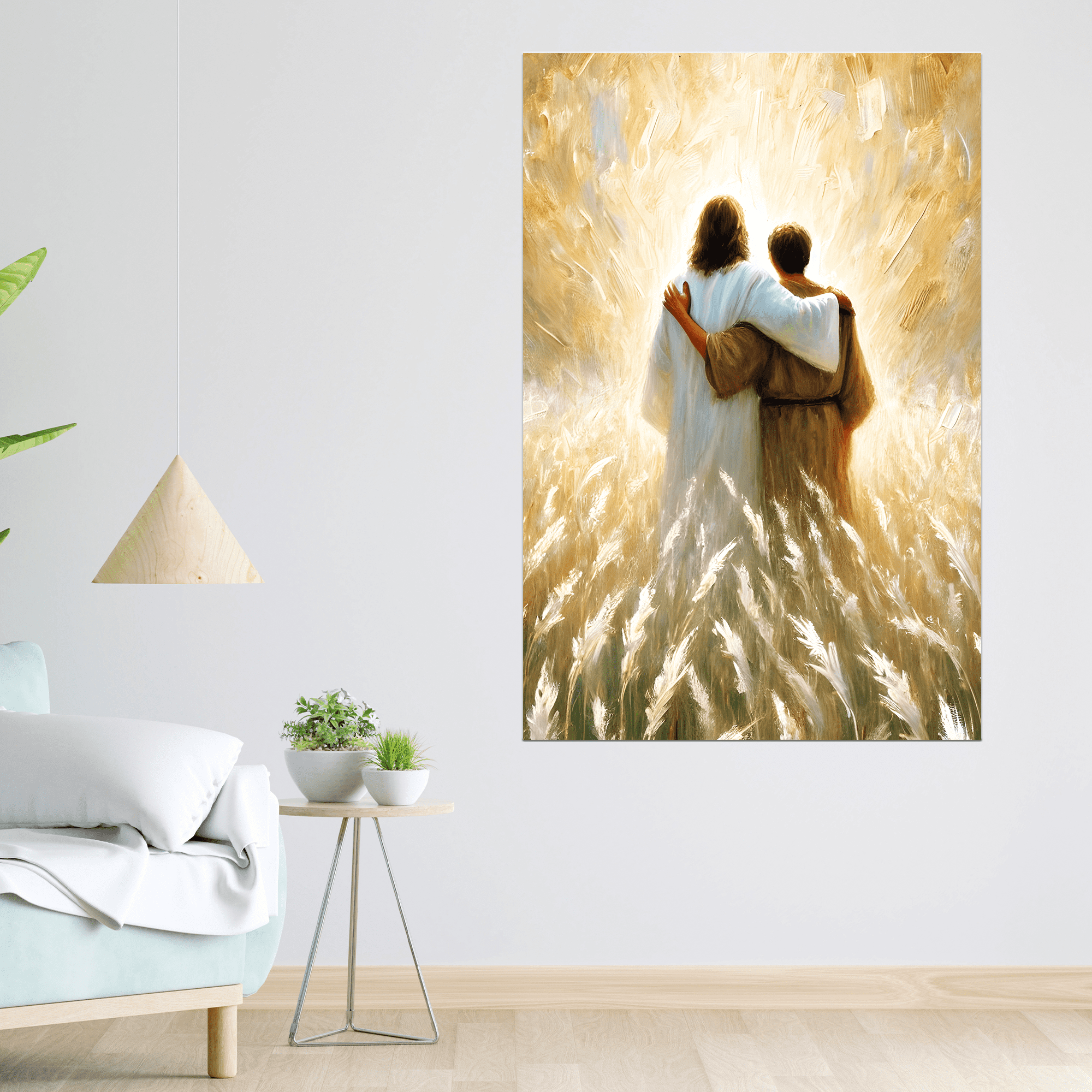 Lotusprinthandmade Jesus and Man Christian Poster 12" x 18”, Faith ...