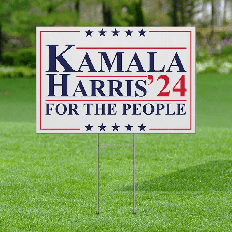 Lotusprinthandmade Kamala Harris President Campaign 2024 Yard Sign 2