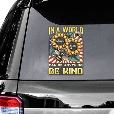 Lotusprinthandmade Kindness Bee Transparent Vinyl Decal 4 Sizes (6x9 Inches)