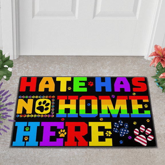 Lotusprinthandmade LGBT Welcome Home Doormat 6 Sizes (24x35")