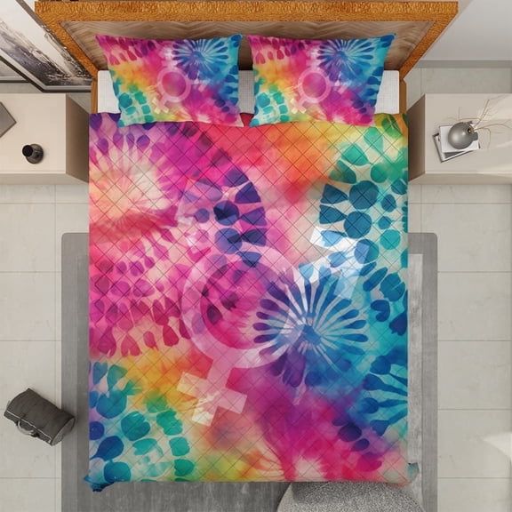 Lotusprinthandmade LGBTQ Design Quilt Bedding Set, White Binding, 70x80