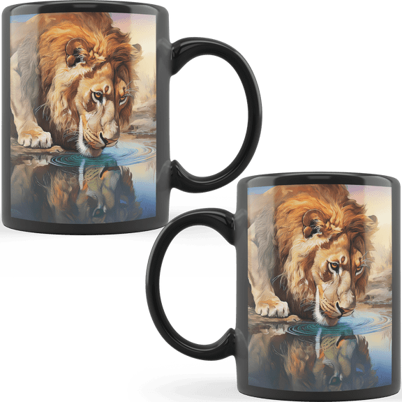 Lotusprinthandmade Lion Ceramic Mug (11oz)