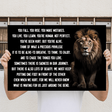 Lotusprinthandmade Lion Quotes Motivational Wall Art Poster 12" x 18”