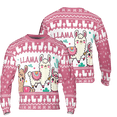 thumbnail image 1 of Lotusprinthandmade Llama Ugly Christmas XmasXmas Sweater (Midweight) S-5XL Multicolor (5XL), 1 of 5