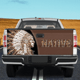 thumbnail image 1 of Lotusprinthandmade Native America Tailgate Wrap 2 Sizes (24"x58"), native america truck wrap, native america tailgate decal, native america themed truck wrap, 1 of 5