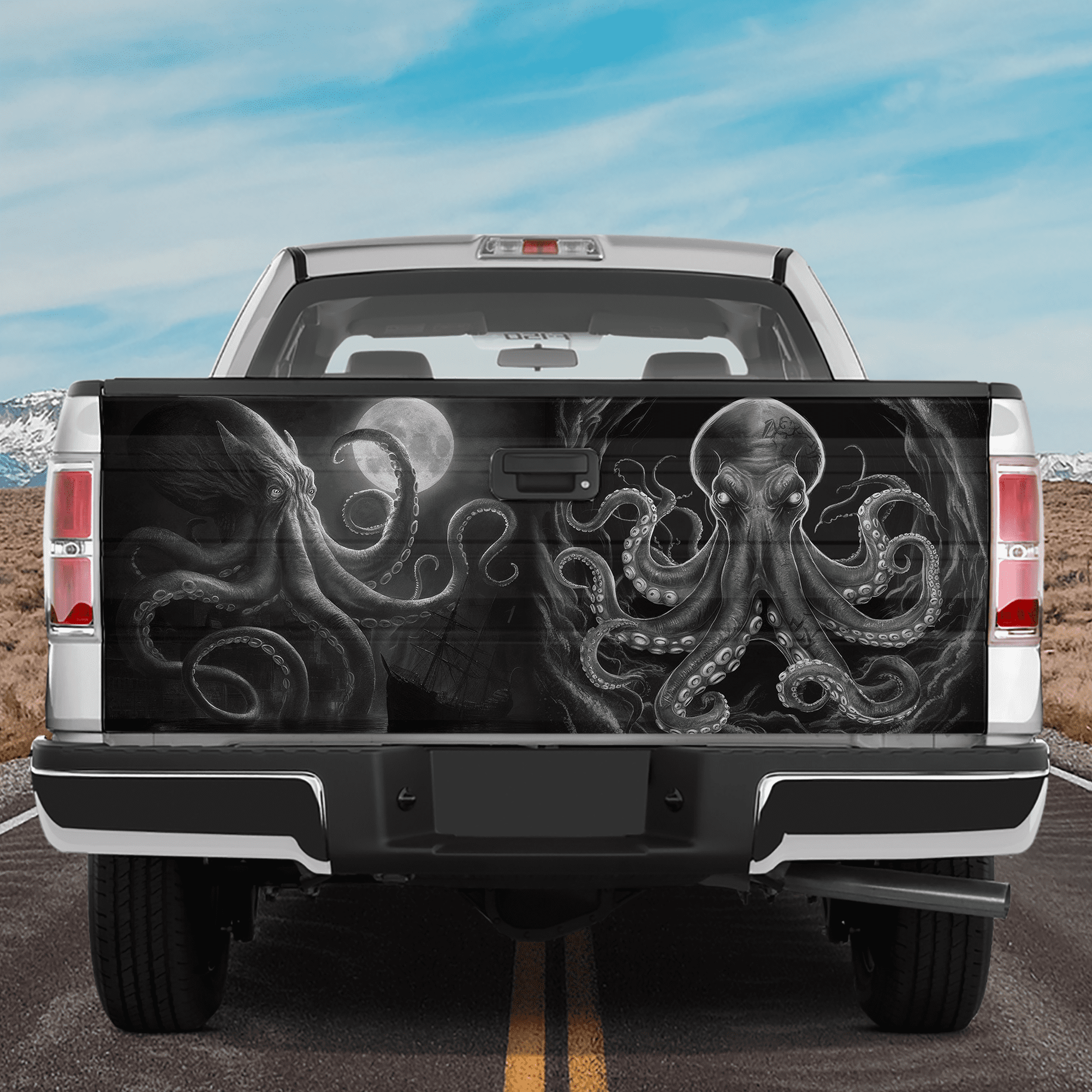 Lotusprinthandmade Octopus 3D Graphic Tailgate Wrap 2 Sizes (24