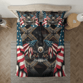 thumbnail image 1 of Lotusprinthandmade Patriotic America Flag Eagle Bedding Set, Multicolor, 104x88, 1 of 3