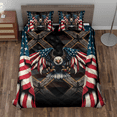 thumbnail image 1 of Lotusprinthandmade Patriotic America Flag Eagle Quilt Bedding Set (Fold Hem) 5 Sizes (Made in Vietnam) (80x90), America Flag And Eagle-Themed Quilt Bed Set, 1 of 5
