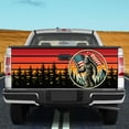 thumbnail image 1 of Lotusprinthandmade Patriotic Bigfoot with America Flag Tailgate Wrap 2 Sizes (24"x58"), bigfoot patriotic truck wrap, bigfoot wrap, 1 of 5