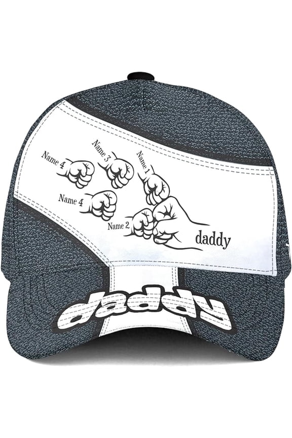 Personalize Kid Name Best Father Kids Classic Baseball Cap One Size Multicolor