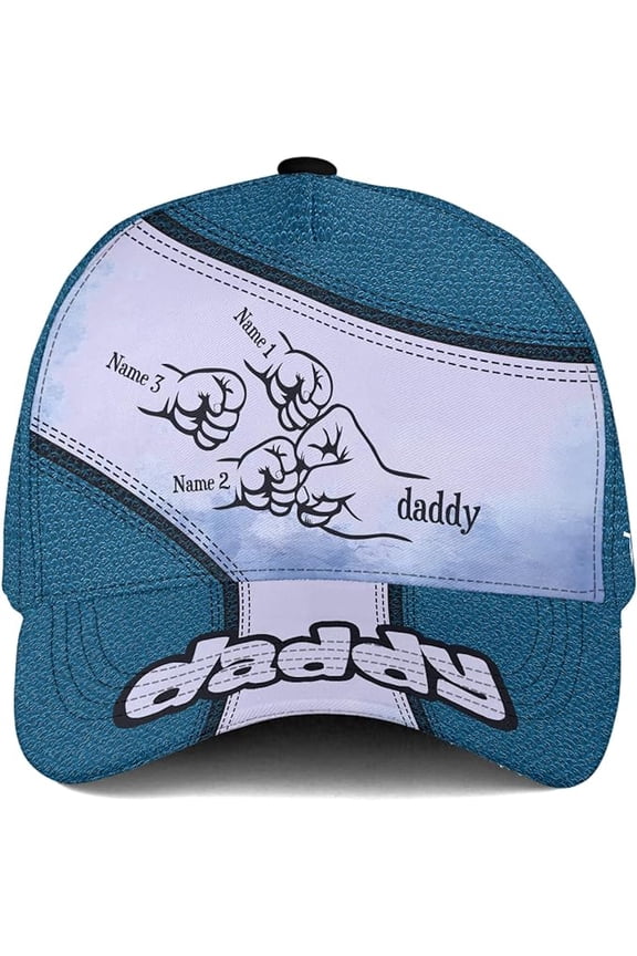 Personalize Kid Name Best Father Kids Classic Baseball Cap One Size Multicolor